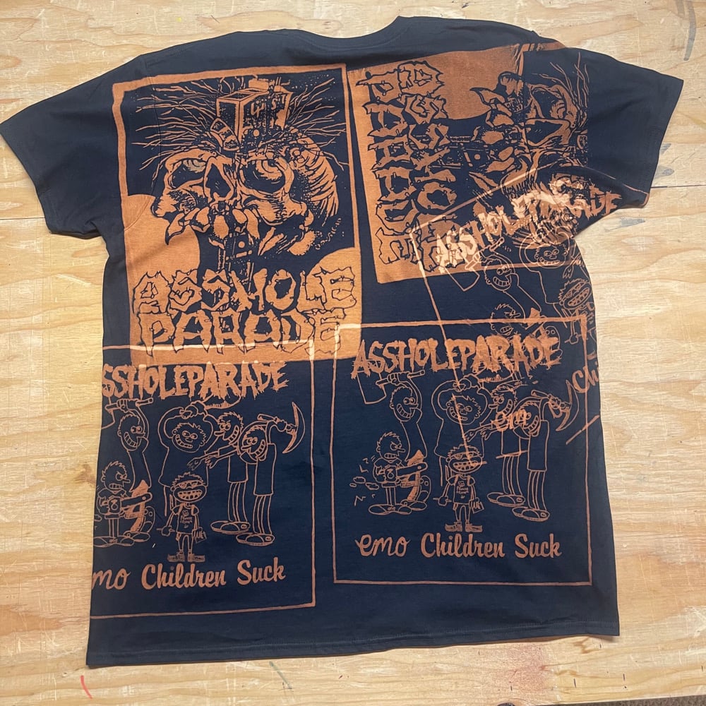 Image of ASSHOLEPARADE - ALL/OVR bleach print #7 (SIZE XL)