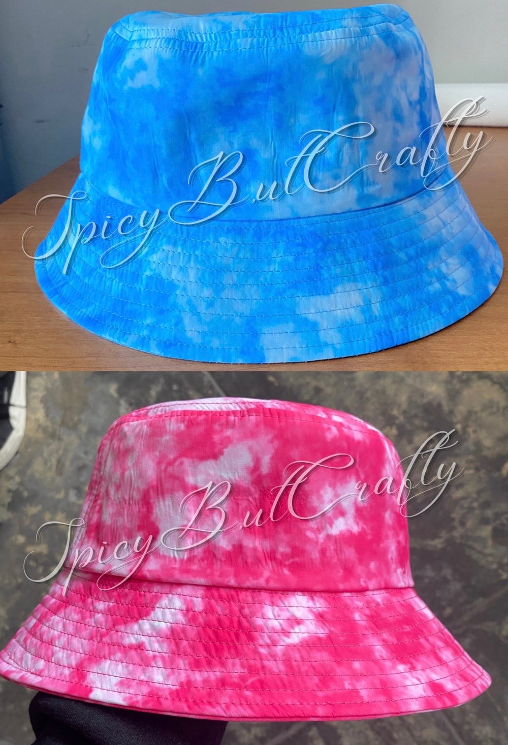 Image of TIE DYE - KAROL G HEART BUCKET HAT