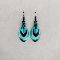 Image 4 of 4-Layer Scale Earrings