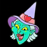 Love Witch Handpainted Woodcutout