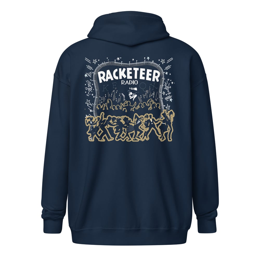 Racketeer Broadcast Association Punk Rock Rhythm & Blues Unisex Heavy Blend Zip Hoodie