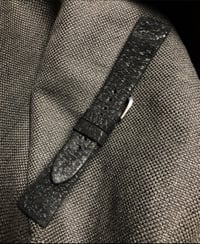 Image 2 of Black Boar Suede Hand-rolled Watch Strap