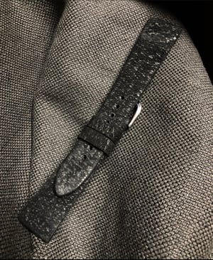 Image of Black Boar Suede Hand-rolled Watch Strap