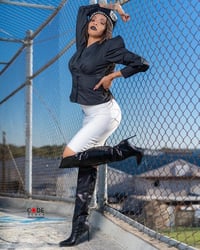 Image 3 of Black Puffy Sleeve Blouse