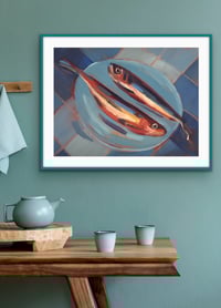 Image 4 of Sardine’s & Blue Gingham Print