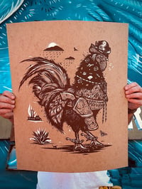 Image 1 of The Drifter 2 Color Screen Print on Craft Brown Card Stock