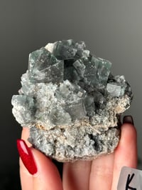 Image 2 of FAIRY HOLES POCKET CUBIC FLUORITE -LADY ANNABELLA MINE UK- K