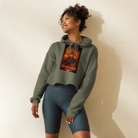 Image 4 of HotCheetoMan Women's Cropped Flame Hoodie
