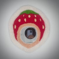 Image 1 of Cute Strawberry Head Tufted Wall Mirror