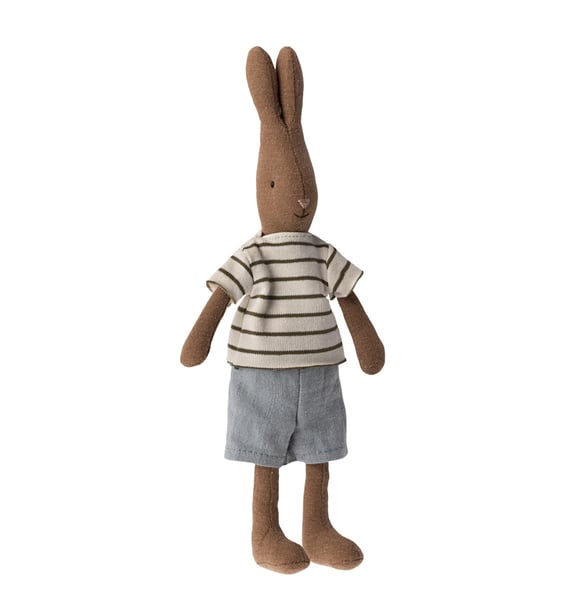 Image of Maileg Rabbit Size 1 Brown Shirt and Shorts (PRE-ORDER ETA Late June)