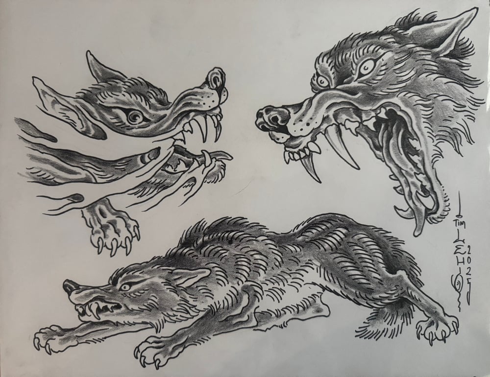 Image of Tim Lehi “Reapers & Wolves #132” Original Art