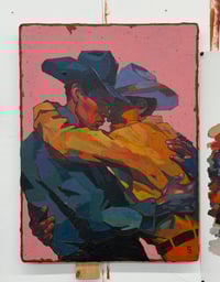 Image 1 of Lean Into Me - 18x24" Acrylic on wood panel