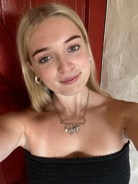 Image 4 of Paperclip Chain Pin Charm Necklace - Stainless Steel or gold