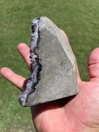 Image 2 of Amethyst Base Cut With Polished Edges #1645