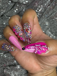 Image 3 of  Always in pink Long stiletto gel press on nails