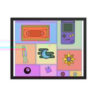 Image 9 of Y2K patch work Framed poster 