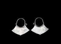 Image 2 of White Brass Amita Earrings 