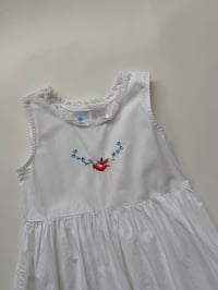 Image 1 of White cotton summer dress young world size 110 5-6 years 