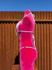 Image 2 of Iridescent White Pink Holo Micro w fringe SET