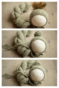 Image 1 of 3-in-1 Mossy Oak Sweater Bonnet  + Wrap 