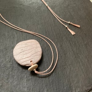 Image of Large pink Devon stone necklace