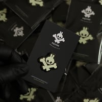 Image 5 of Bunnyskull hard enamel pin badge - Ltd Glow In The Dark edition