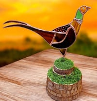Stained Glass Freestanding Pheasant 