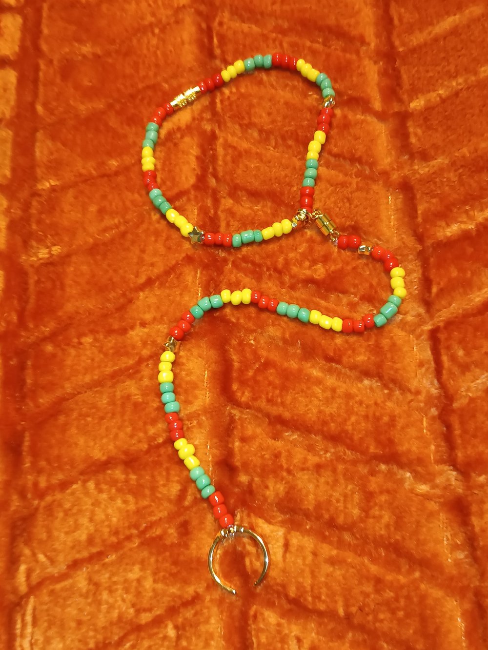 Image of Anklet with toe ring.