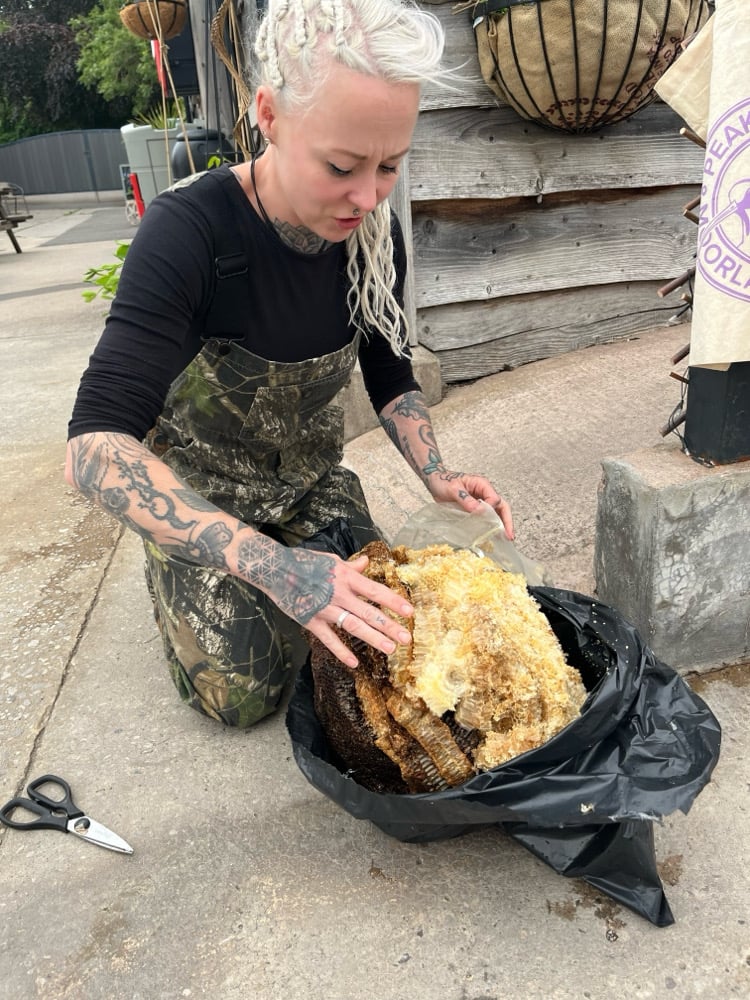 Image of Homemade Organic Beeswax Block