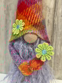 Image 3 of Harris Tweed Wee Rainbow Daisy Gnome