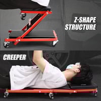Image 8 of 2-in-1 Rolling Car Creeper