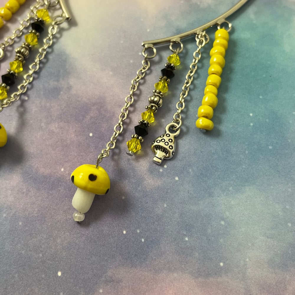 Image of Yellow Mushroom Ear Cuffs