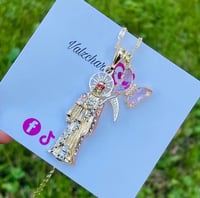 Image 1 of butterfly  stone necklace 