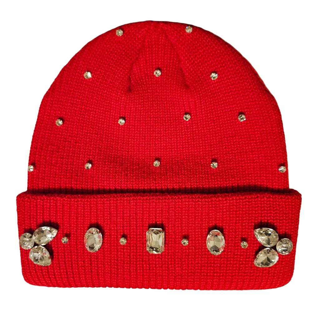 Crystal beanie (red)