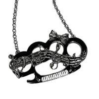 Image 2 of symphony knuckle necklace (black)