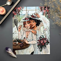 Image 1 of Wedding Witches Signed Watercolor Print