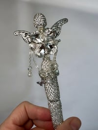 Image 4 of Silver Rhinestone Butterfly Pen