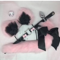 Black / pink Kitten 🐈‍⬛🐾 petplay set 