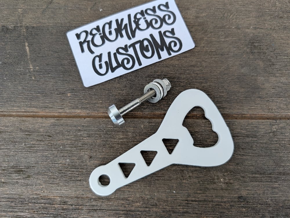 Universal Scooter Tow Hook and Bottle Opener Gloss White