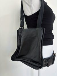 Image 2 of 00s Nine West black leather bag 