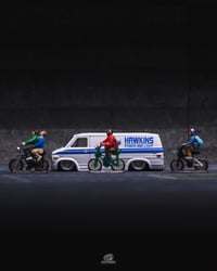 Image 2 of STRANGER THINGS CHEVY VAN WITH MINI FIGURES CUSTOM