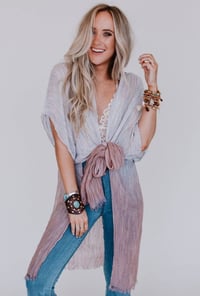 Image 3 of Ocean Eyes Ombre Kimono