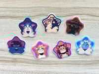 Image 7 of 2” Warriors Protagonist Star Stickers