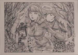 Image of Original Art : Halloween Special -  Scooby-Doo  gang Daphne Blake & Velma Dinkley // Hyde Zhang