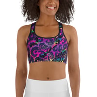 Image 1 of BOSSFITTED Multicolored Leopard Print Sports Bra