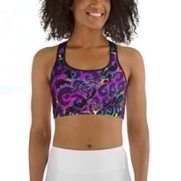 Image 1 of BOSSFITTED Multicolored Leopard Print Sports Bra