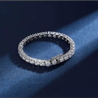 Image 2 of Full Diamond 4MM Tennis Moissanite Bracelet