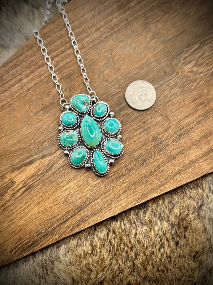 Image of Nila Turquoise Cluster necklace