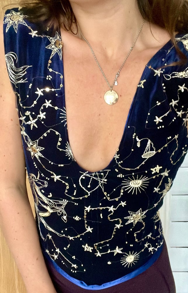 The V neck Midnight corset Handmade Top