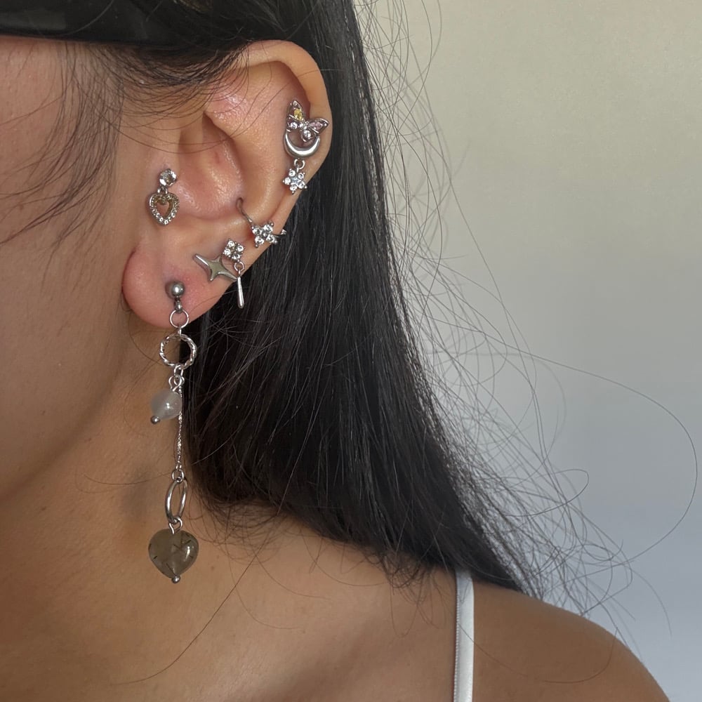 Image of Ghost Heart Earrings